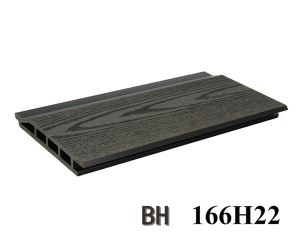 Sıcak satış WPC açık duvar Panel ahşap plastik açık kaplama 166x22mm